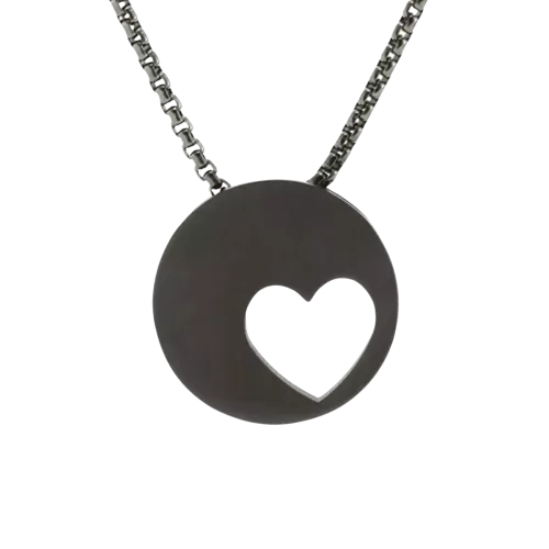 Onyx Eternity Heart Pendant