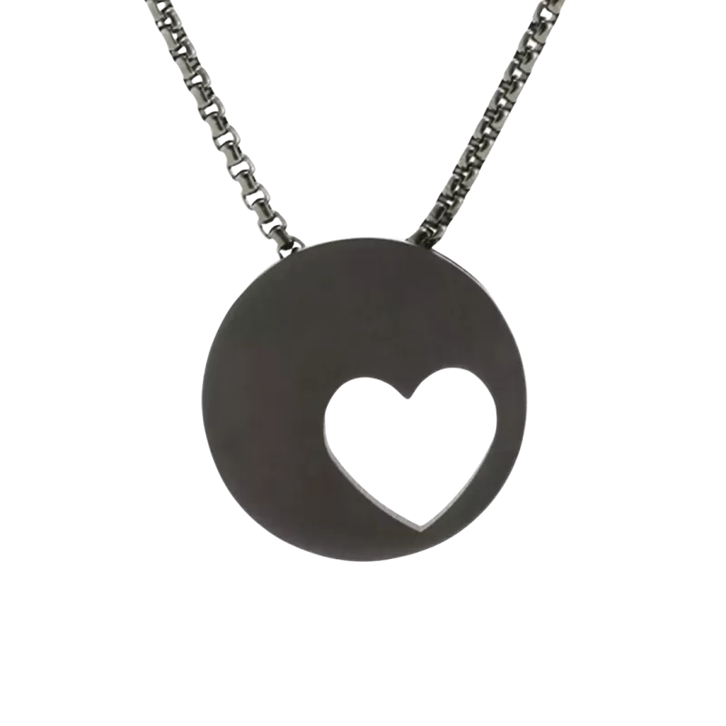 Onyx Eternity Heart Pendant