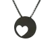 Onyx Eternity Heart Pendant