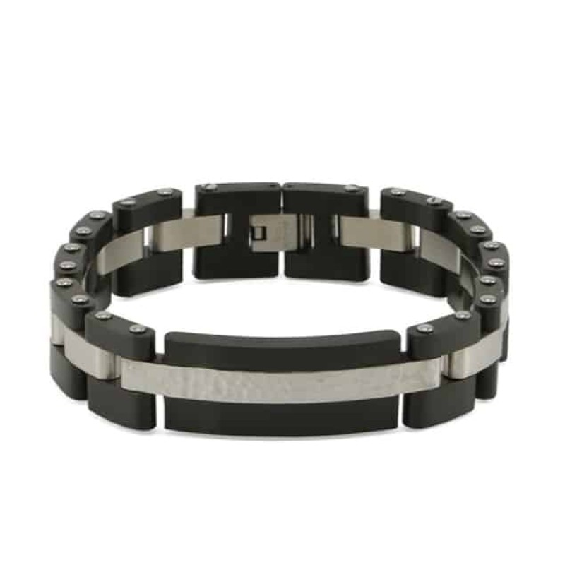 Cable Link Bracelet Onyx