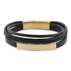 Bronze & Black Triple Band Bracelet Bronze & Black Triple Band Bracelet