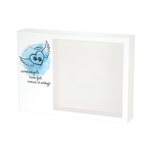 Shadowbox Remembrance Angel Wings Blue Urn