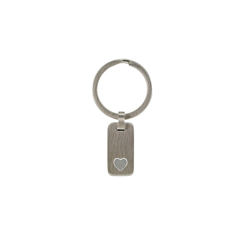 Key Chain with Heart Shape - Stainless Steel