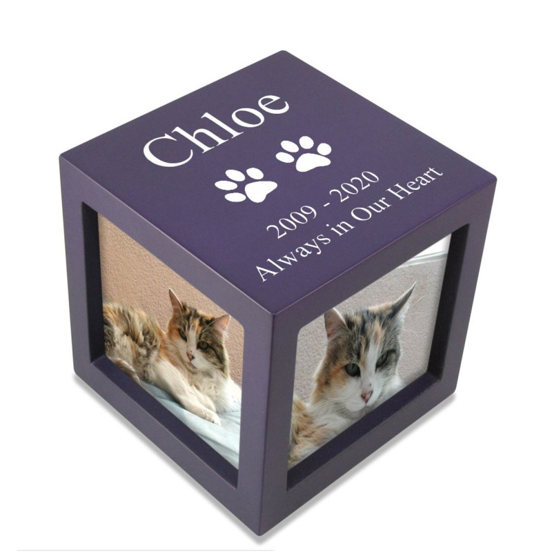 Violet Photo Cube Urn