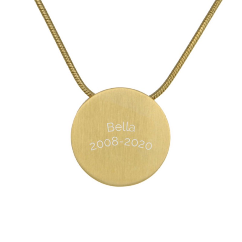 Bronze Plain Round Pendant - includes 19" chain