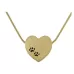 Bronze Heart with Paw Prints - includes 19" chain