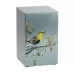 Life Canvas Birds Pewter Urn Left Side