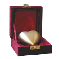 Brass Heart Keepsake Urn - Bronze