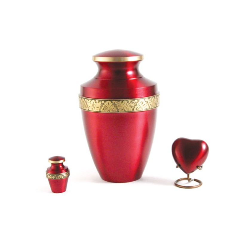Grecian Crimson Adult Urn