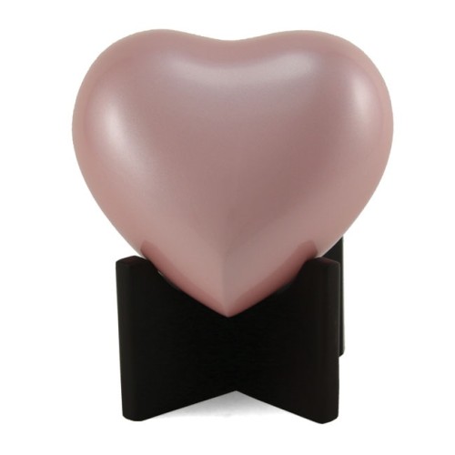 Arielle Heart Urn, Pearl Pink