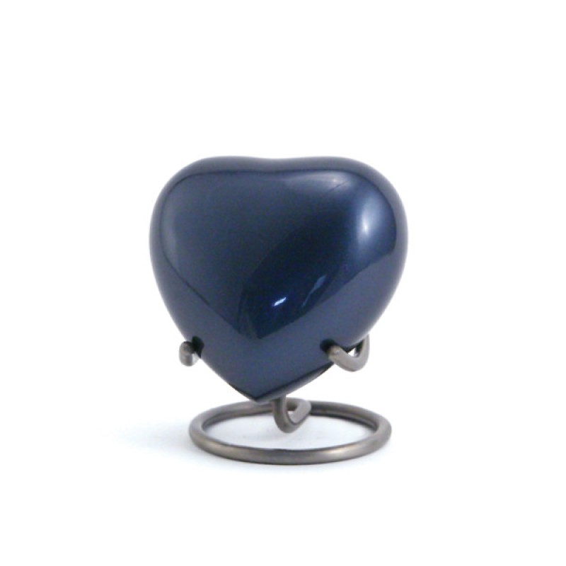 Trinity Moonlight Blue Heart Keepsake w/ Velvet Box