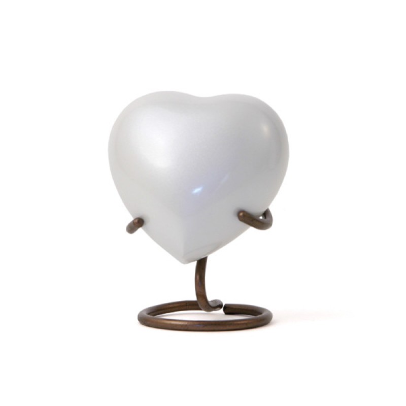 Trinity Pearl Heart Keepsake w/ Velvet Box