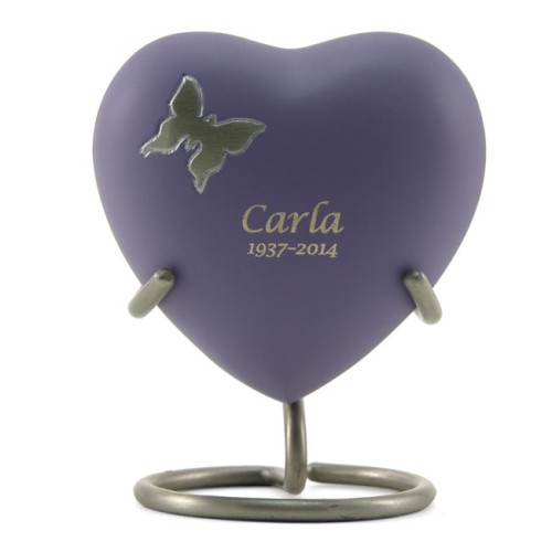 Aria Butterfly Heart Keepsake with Velvet Box