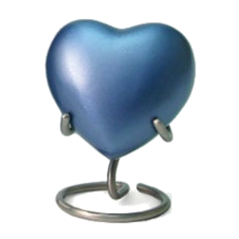 Monterey Blue Heart Keepsake with Velvet Box