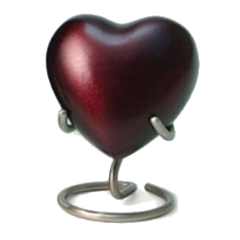 Monterey Ruby Heart Keepsake w/ Velvet Box