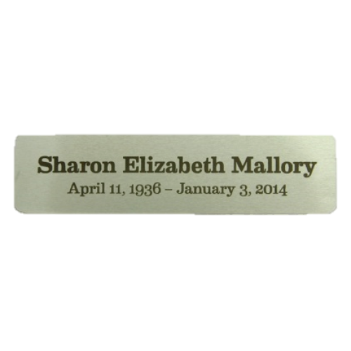 Large Pewter Metal Name Plate