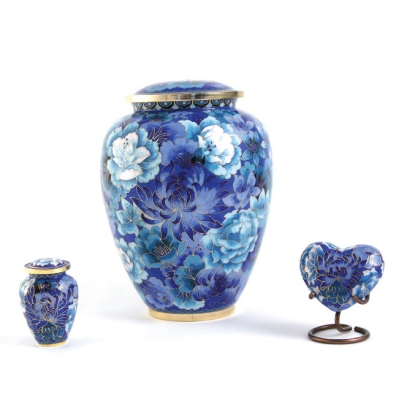 Floral Blue Elite Adult Urn