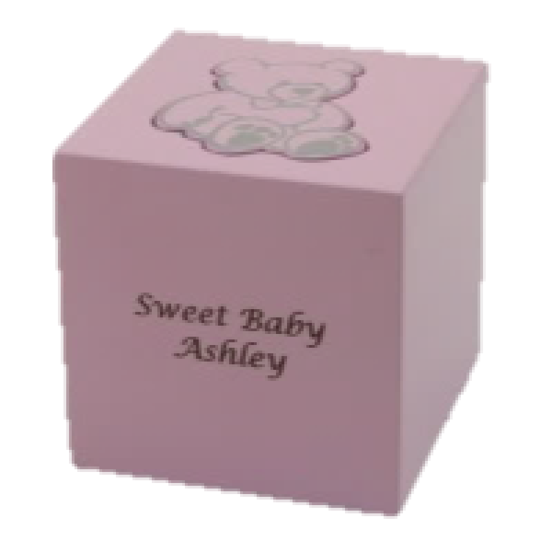 Pink Teddy Bear Box Urn