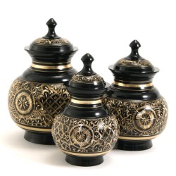 Black Engraved Large Pet Urn Black Engraved Large Pet Urn