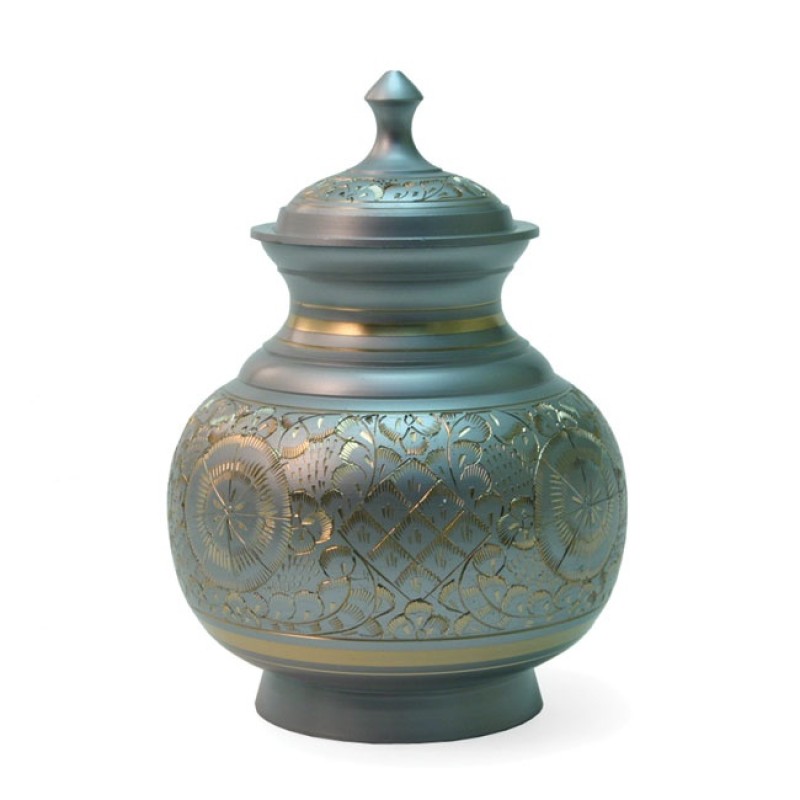 Silver Engraved Large Pet Urn Silver Engraved Large Pet Urn