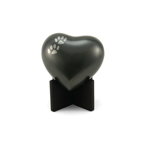 Arielle Heart Urn Slate Paw