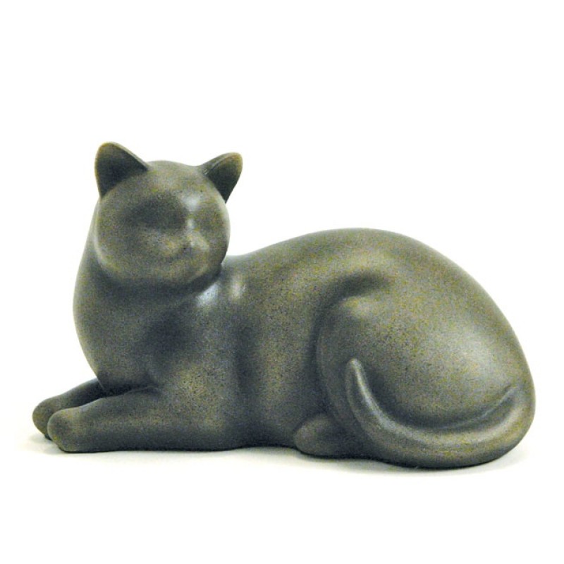 Cozy Cat Sable Pet Urn, (resin)