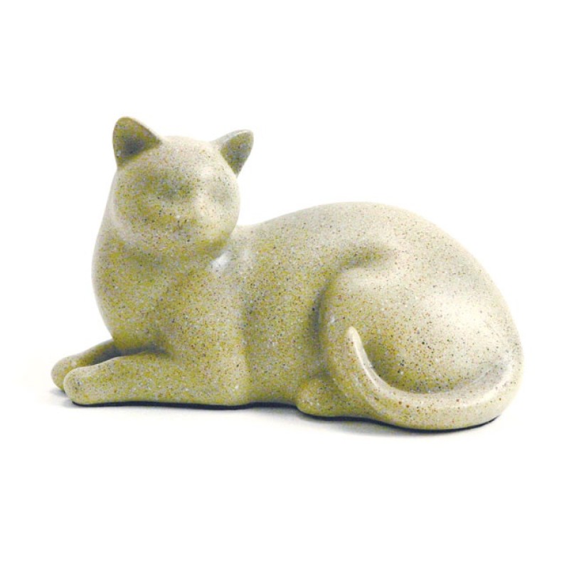 Cozy Cat Fawn Pet Urn, (resin)