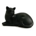 Cozy Cat Black Pet Urn, (resin) Cozy Cat Black Pet Urn, (resin)