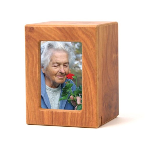 Large/Adult Natural Wood Photo Box Urn