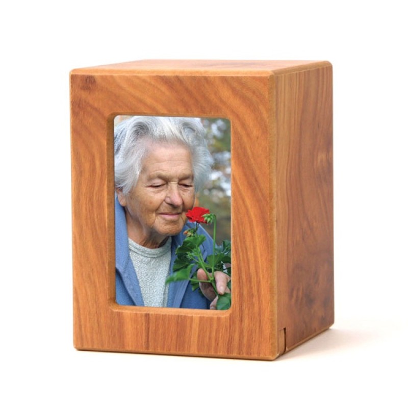 Large/Adult Natural Wood Photo Box Urn