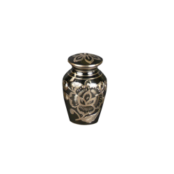 Bella II Token - Polished Black-Gold Heavy Floral Design