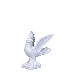 Marble Dove - Sculpted Dove, Wings Furled on Pedestal Marble Dove - Sculpted Dove, Wings Furled on Pedestal