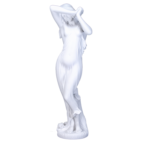 Shy One - Sculpted Female, Draped on Pedestal