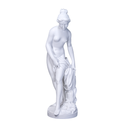 Delicately - Sculpted Female, Draped on Pedestal Delicately - Sculpted Female, Draped on Pedestal
