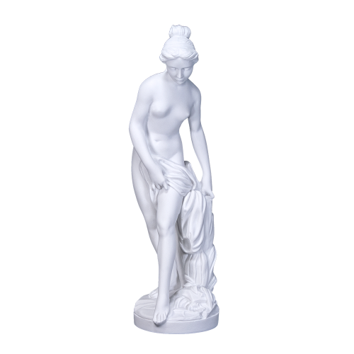 Delicately - Sculpted Female, Draped on Pedestal