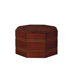 Cherry Octagon Shape with Gold Bands Cherry Octagon Shape with Gold Bands