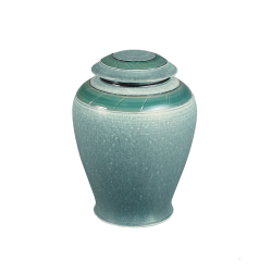 Verde - Handmade Vase Textured Green with Band