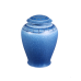 Azure - Handmade Vase Textured Blue with Band Azure - Handmade Vase Textured Blue with Band