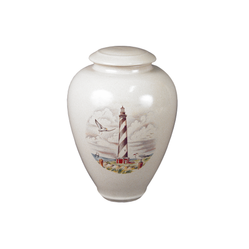 Carolina Lighthouse - Classic Vase with Hand Painted Carolina Lighthouse