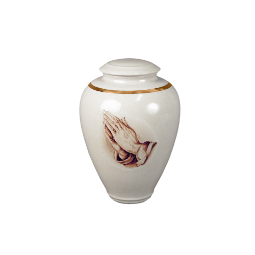 Praying Hands - Classic Vase with Hand Painted Praying Hands