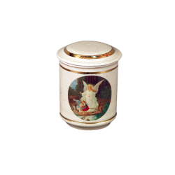 The Guardian Angel - Porcelain Jar with Painted Guardian Angel The Guardian Angel - Porcelain Jar with Painted Guardian Angel