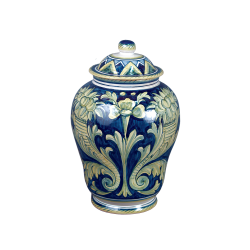 Fiori - Ginger Jar Shaped with Cobalt and Green Design (Adult)