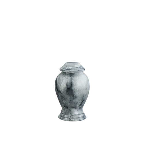 Grey/White Marble Vase Token - Gray/White Marble Vase with Base (Token)