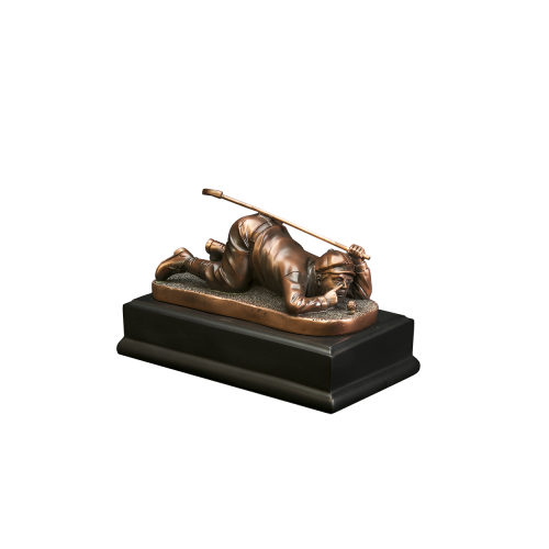 Laying Down Golfer - Sculpted Statue Golfer