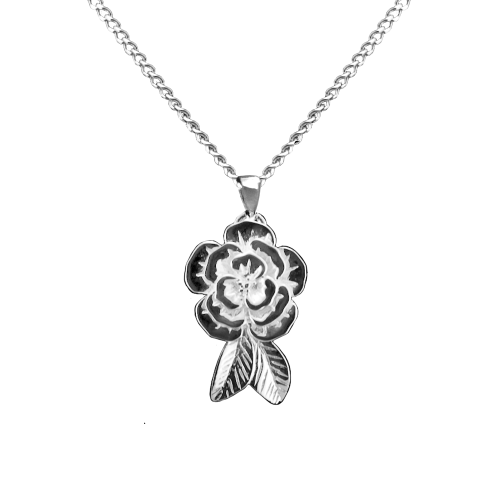 Peony  - Sterling Silver with Chain