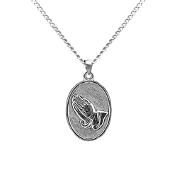 Praying Hands - Sterling Silver with Chain