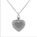 Heart with Border - Sterling Silver with Chain