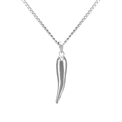 Italian Horn - Sterling Silver with Chain