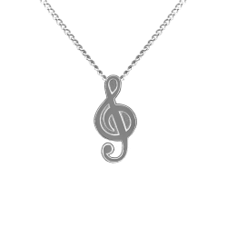 Treble Cleff - Sterling Silver with Chain