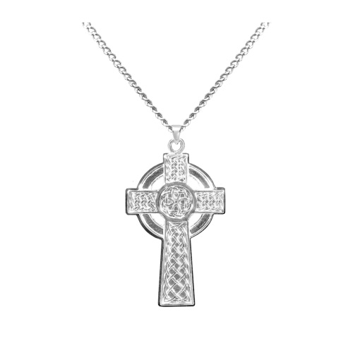 Knotted Celtic Cross - Sterling Silver with Chain